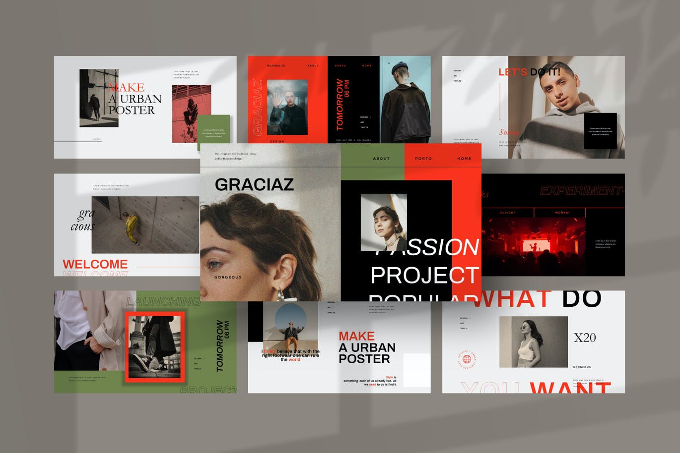 高端专业的高品质城市powerpoint幻灯片演示模板(pptx)