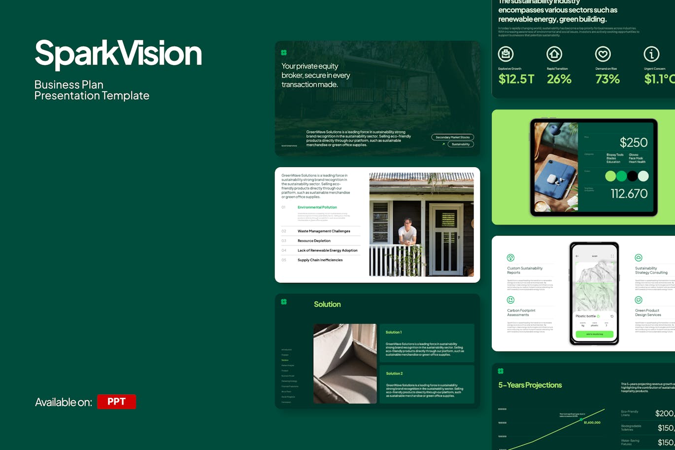 极简商业计划 PPT模板 (PPTX)