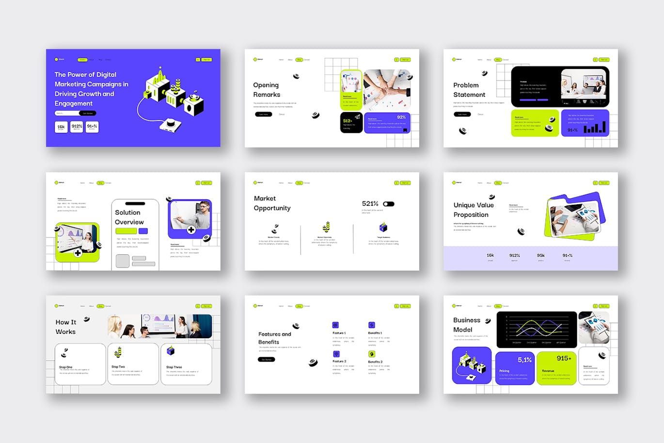 白紫色现代数字营销机构 PPT模版 (PPTX)