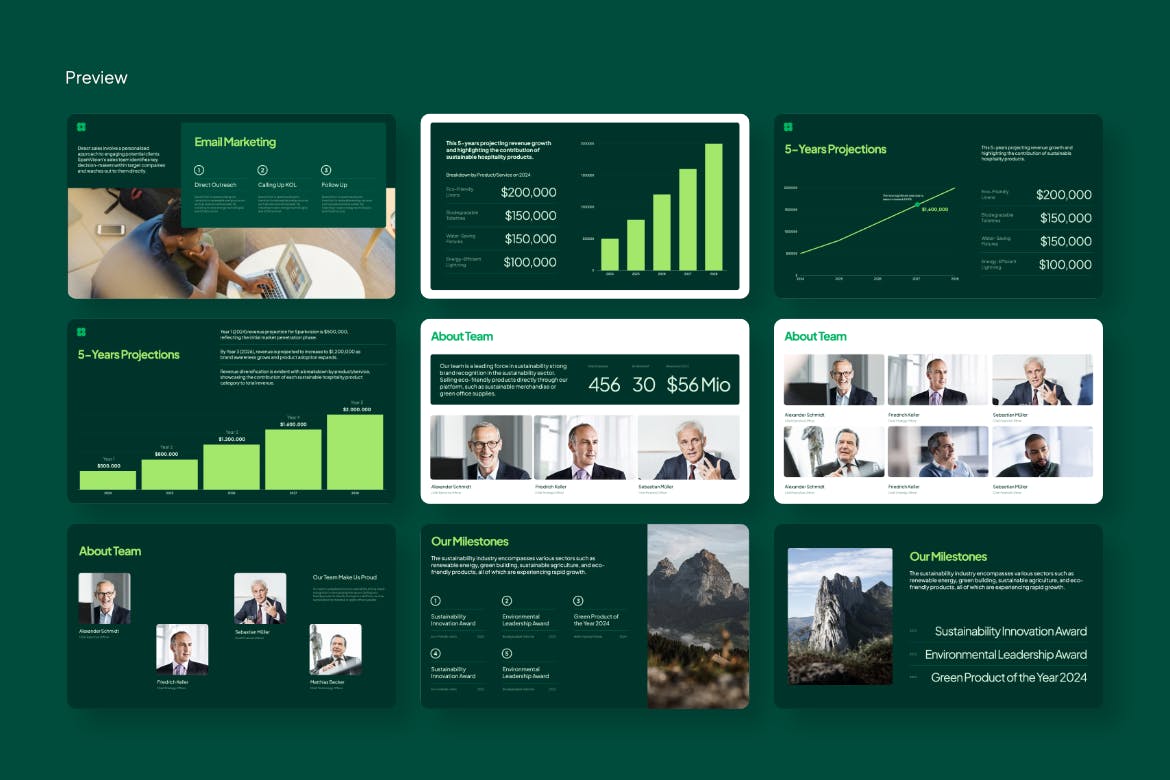 极简商业计划 PPT模板 (PPTX)