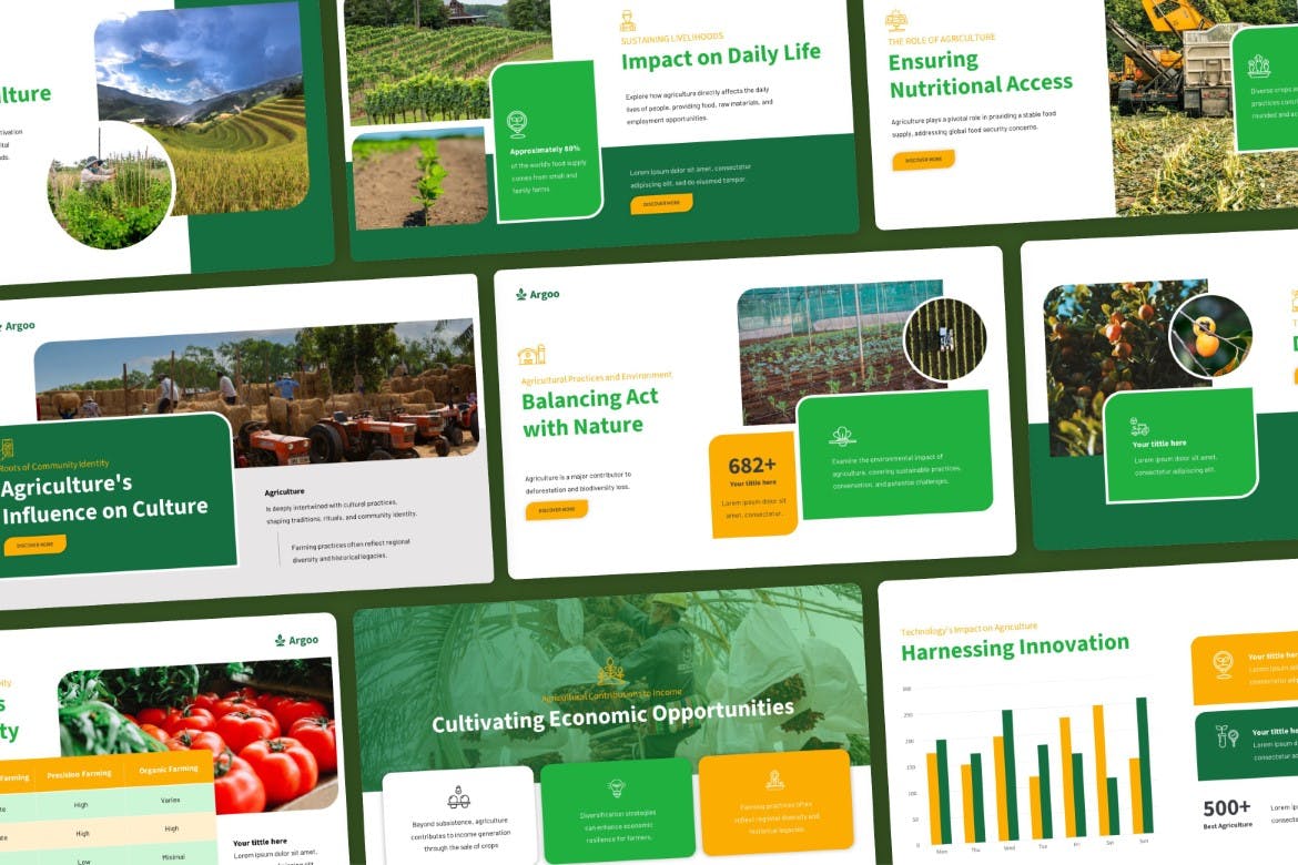 农业案例研究 –  PPT模版 (PPTX)