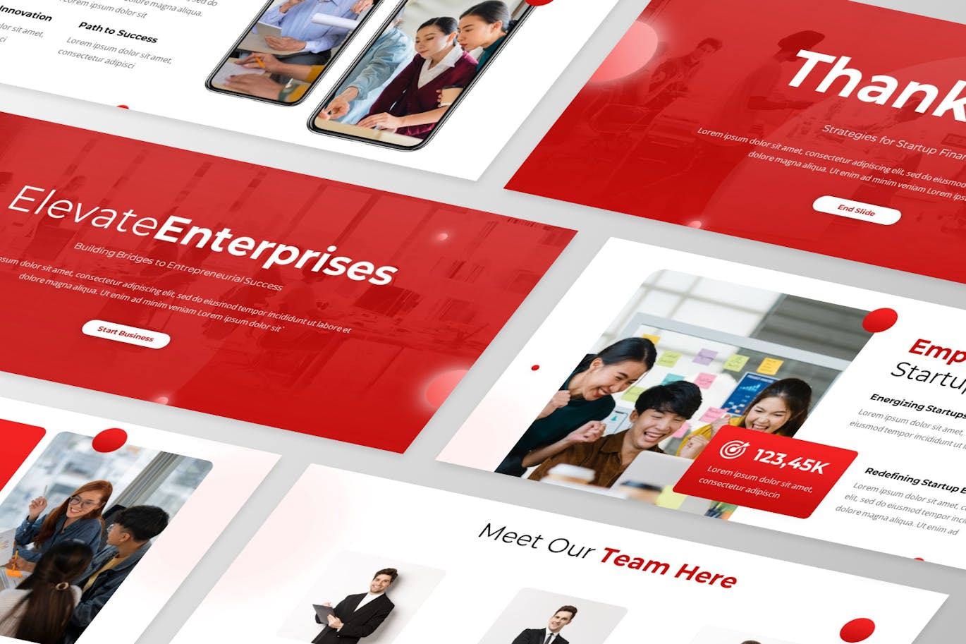 企业工作汇报/业务展示PPT模版 (PPTX)