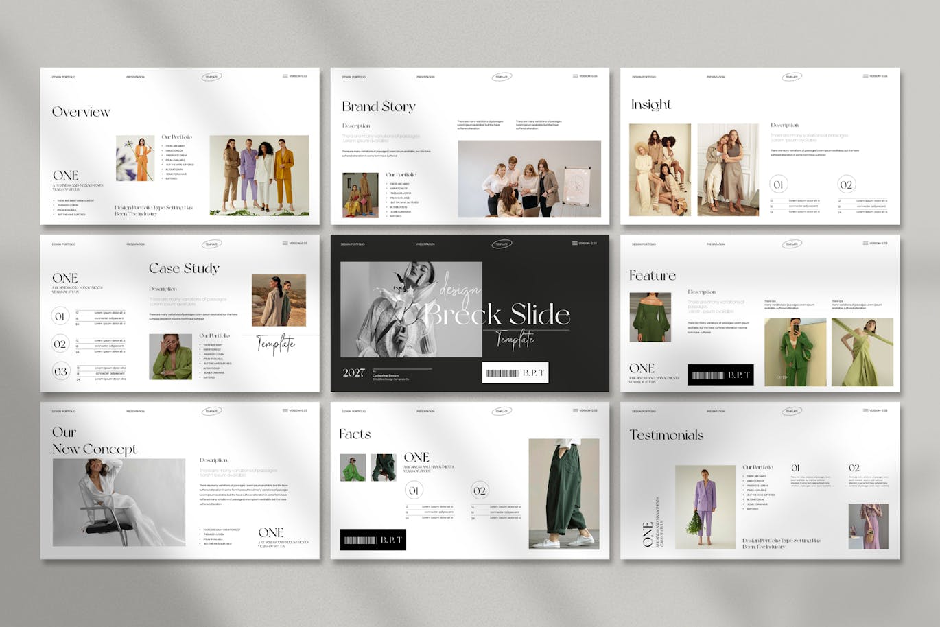 作品集演示模板 PPT模版 (PPTX)