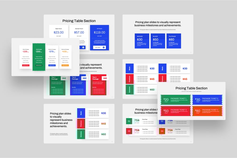 定价幻灯片PPT模版 (PPTX)