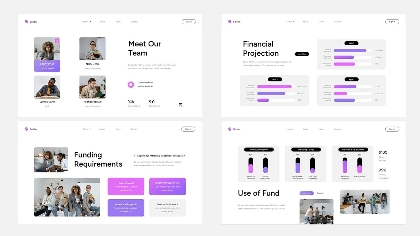 白色粉色紫色现代投资宣传演讲稿PPT模版 (PPTX,PPT)