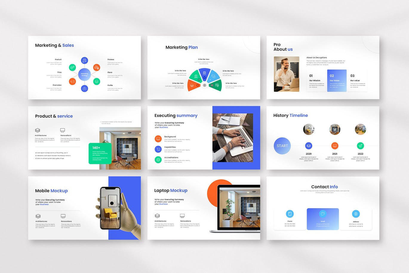 商业计划演示 PPT模版 (PPTX)