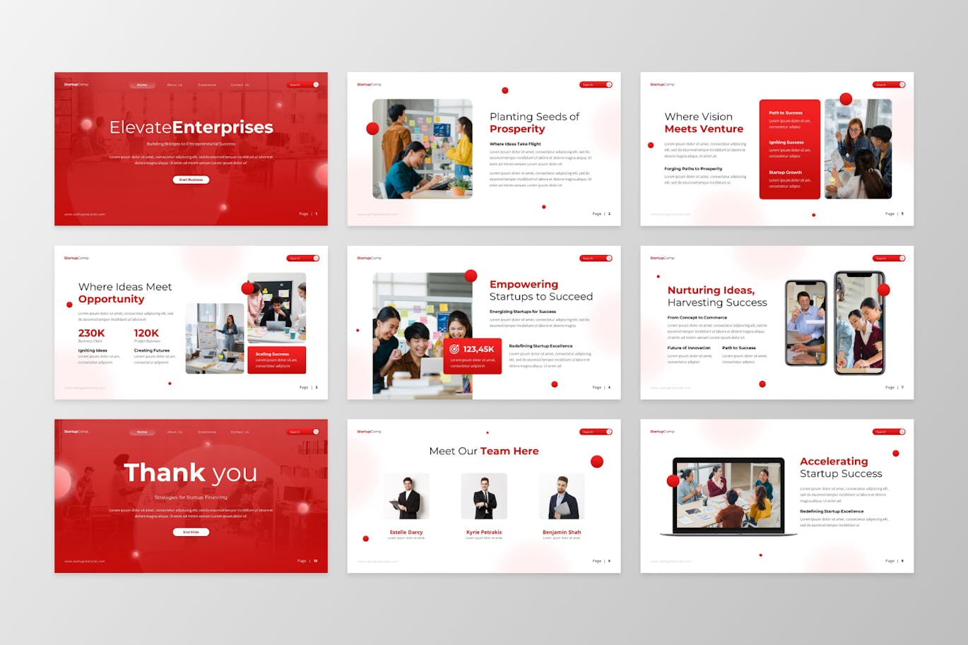 企业工作汇报/业务展示PPT模版 (PPTX)