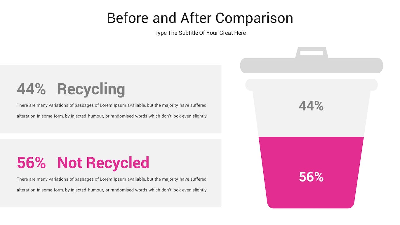 前后对比图表ppt模板 (PPTX)