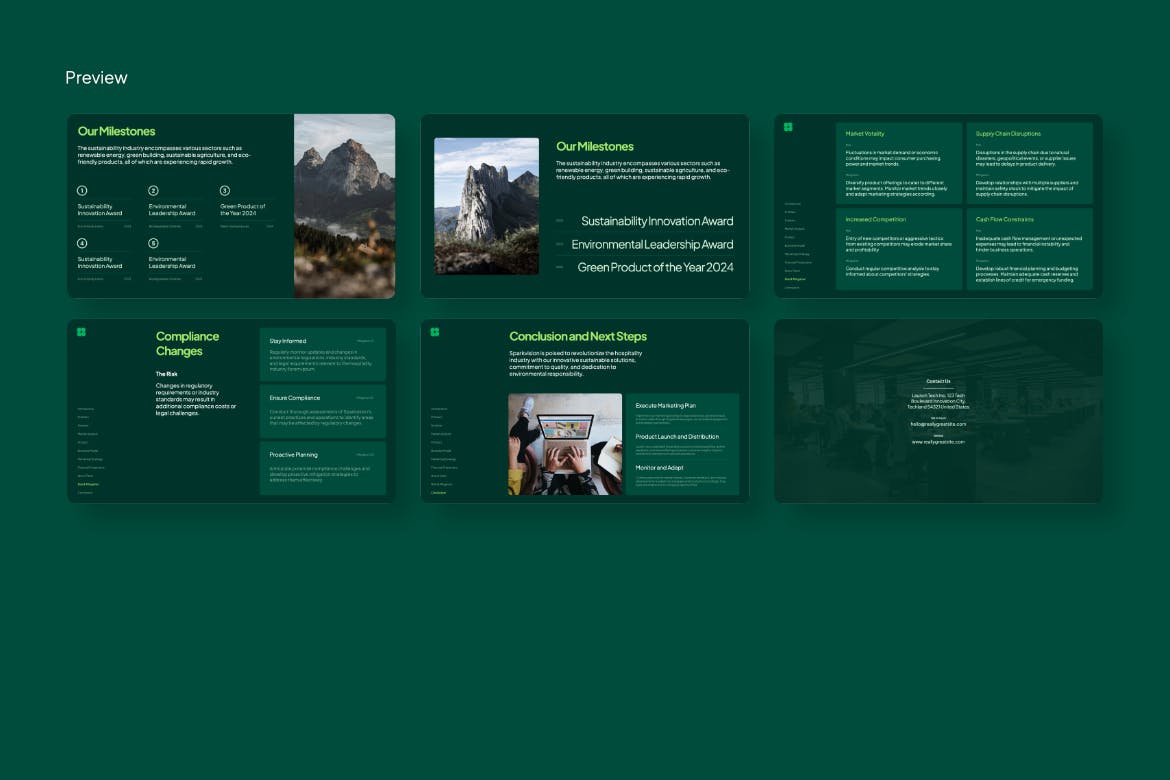 极简商业计划 PPT模板 (PPTX)