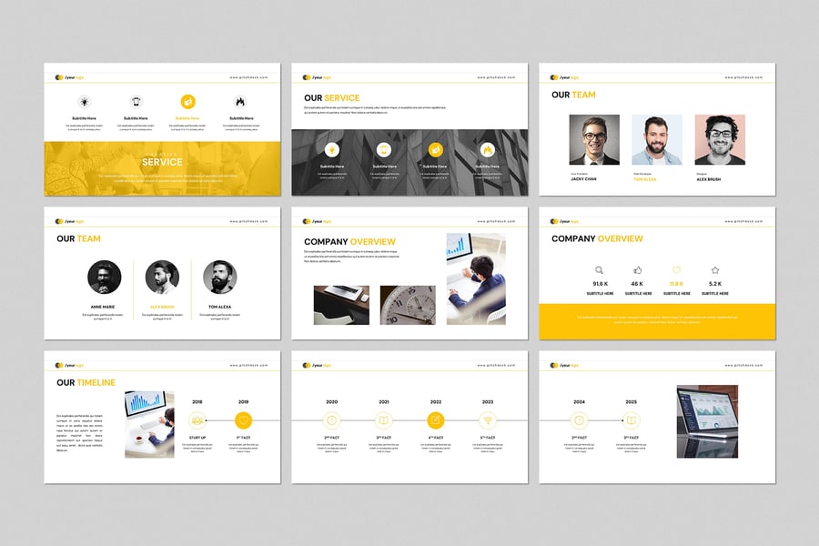投资者宣传材料 PowerPoint 模板 (PPTX)