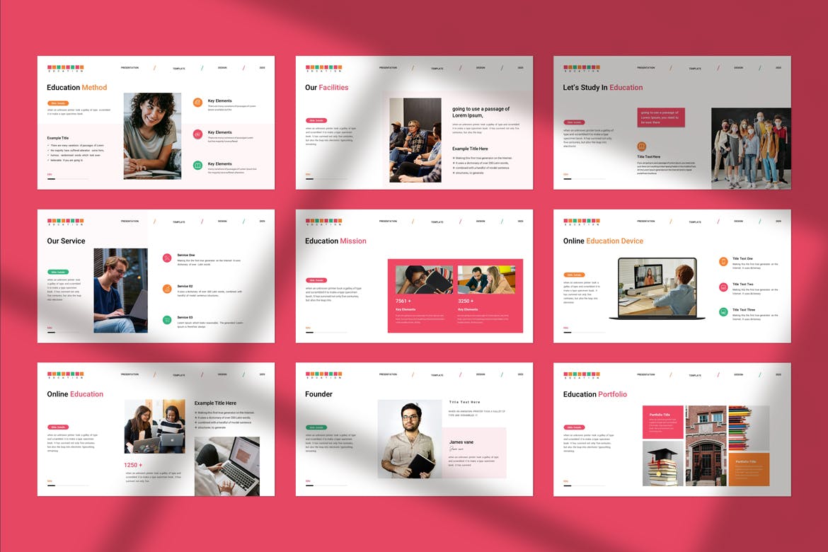 教育演示PPT模版 (PPTX)