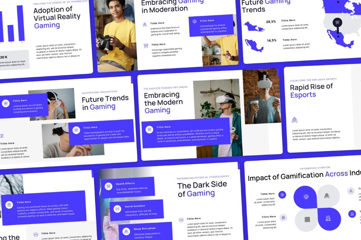 虚拟冒险游戏 –  PPT模版 (PPTX)