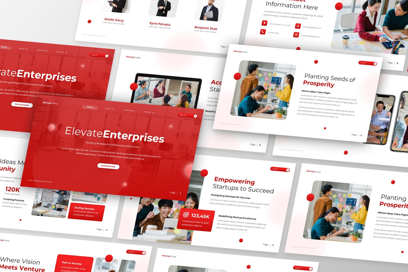 企业工作汇报/业务展示PPT模版 (PPTX)