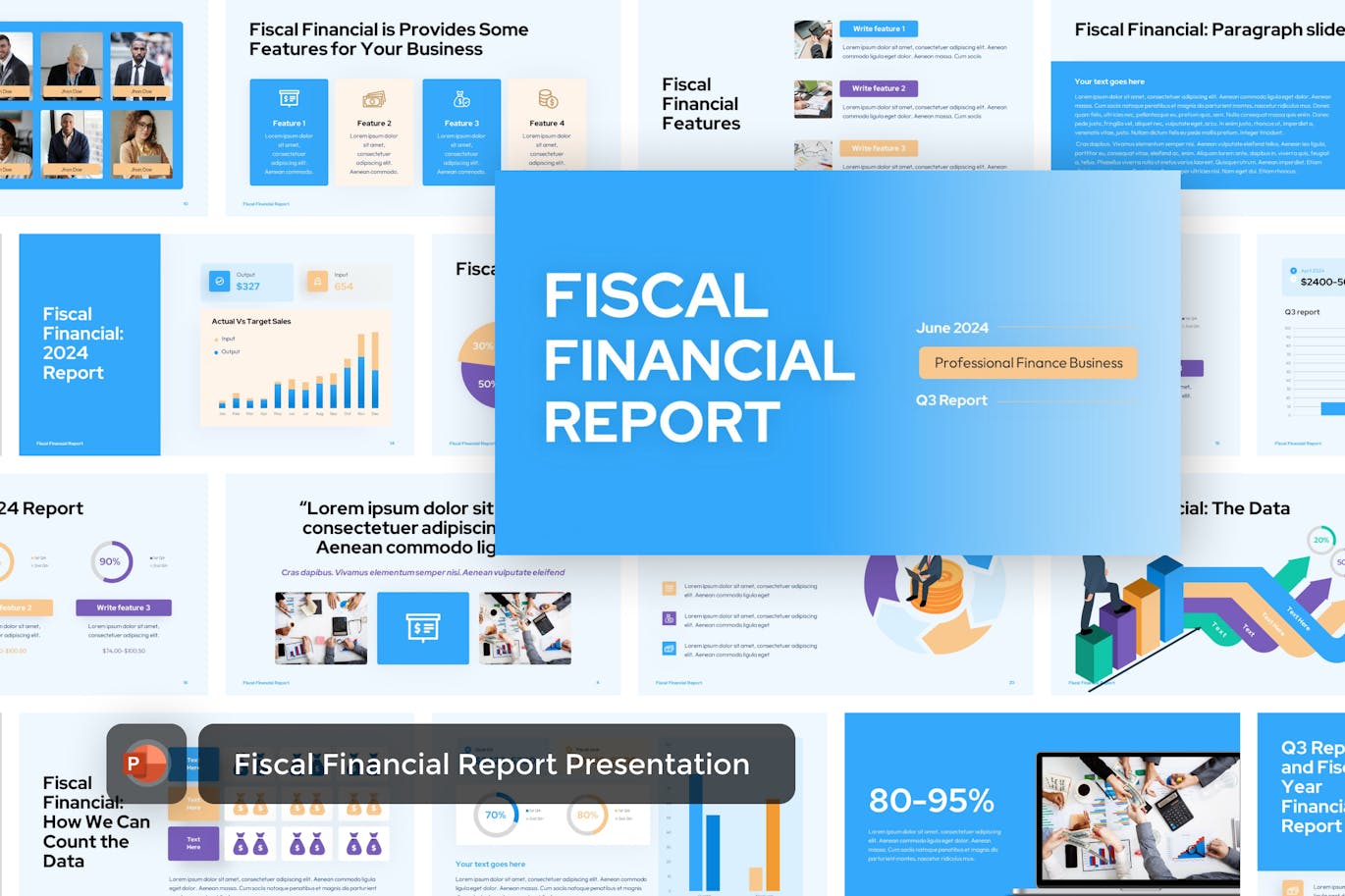 财务报告演示PPT模版 (PPTX)