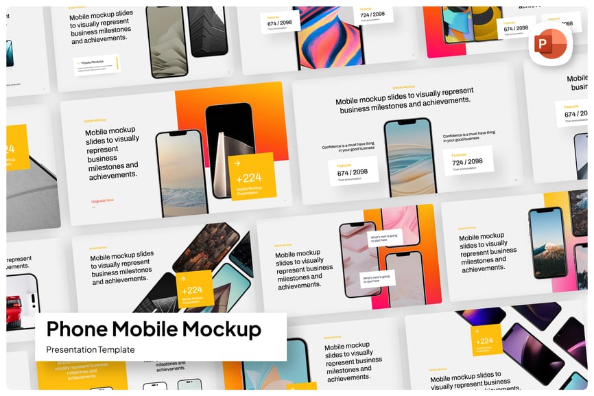 手机样机PPT模版 (PPTX)