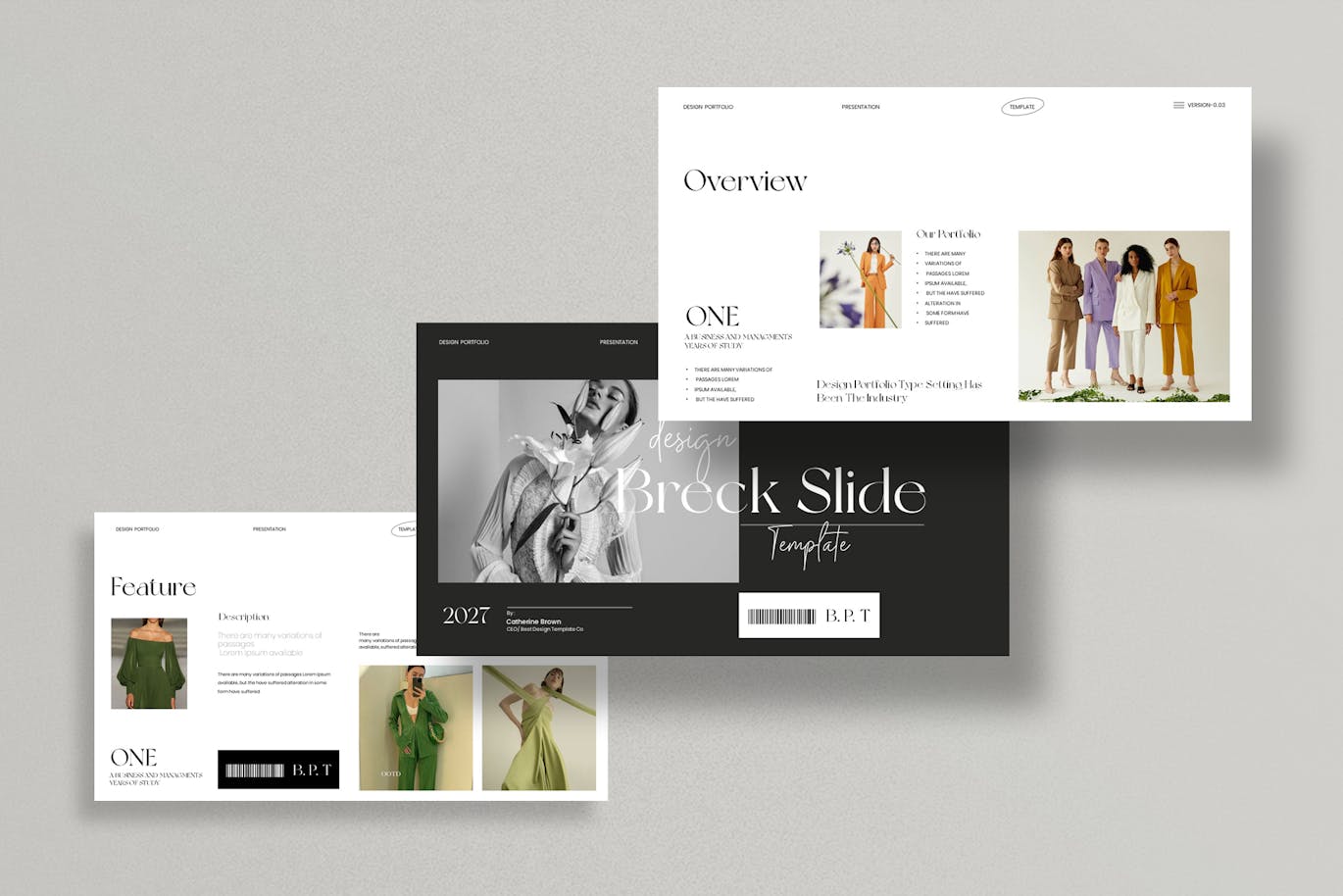 作品集演示模板 PPT模版 (PPTX)