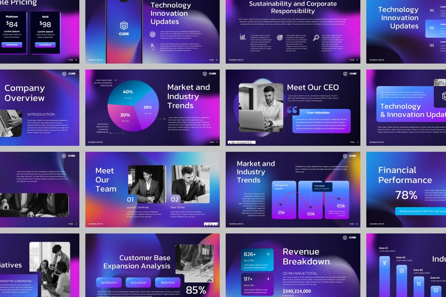 业务动态PPT模版 (PPTX)