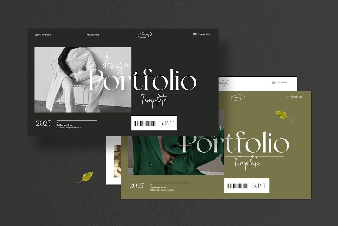 作品集演示模板 PPT模版 (PPTX)