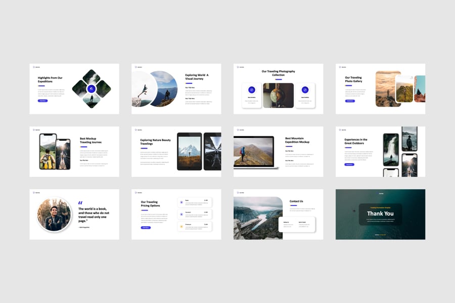 旅行目的地 PPT模板 (PPTX)