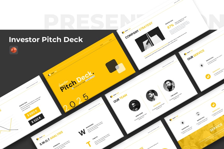 投资者宣传材料 PowerPoint 模板 (PPTX)
