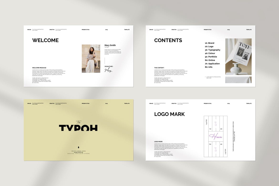 品牌指南演示模板PPT模板 (PPTX)