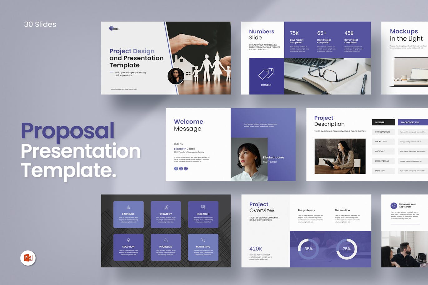 项目提案演示模板PPT模版 (PPTX)