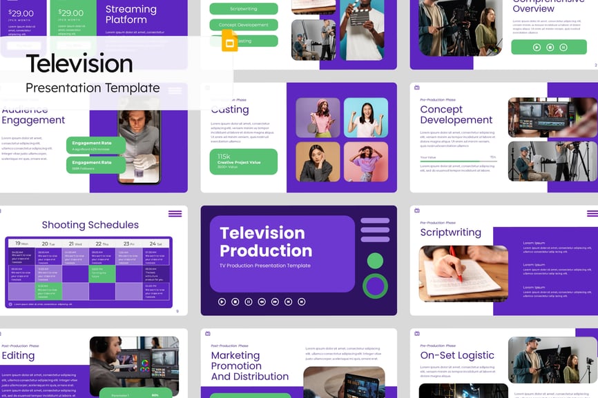 电视广播PPT模版 (PPTX)