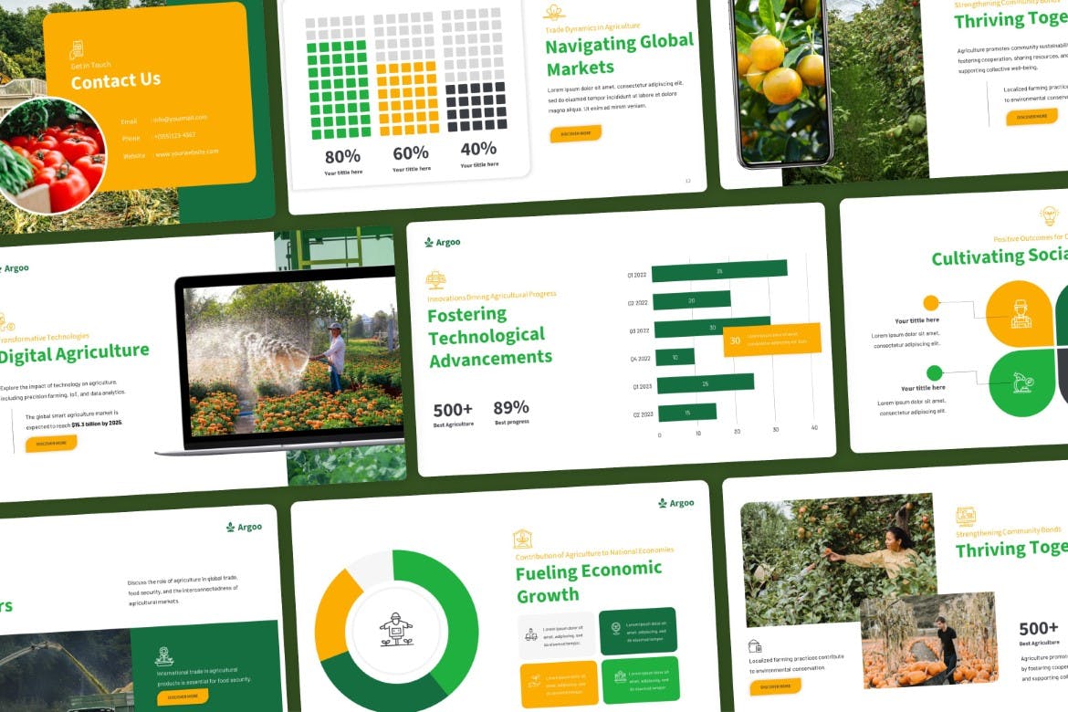 农业案例研究 –  PPT模版 (PPTX)