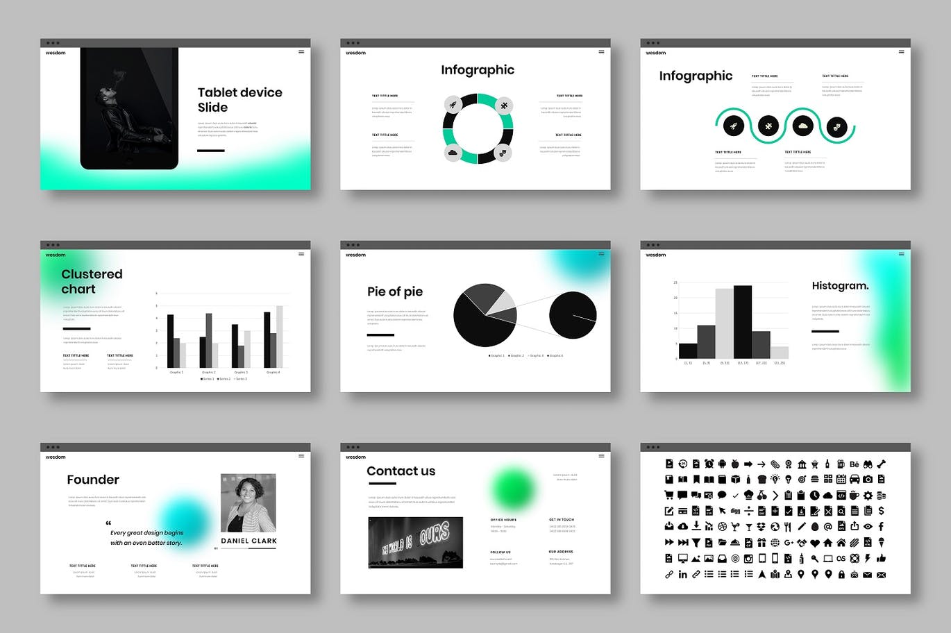 简约时尚高端商业商务powerpoint幻灯片演示模板（pptx）