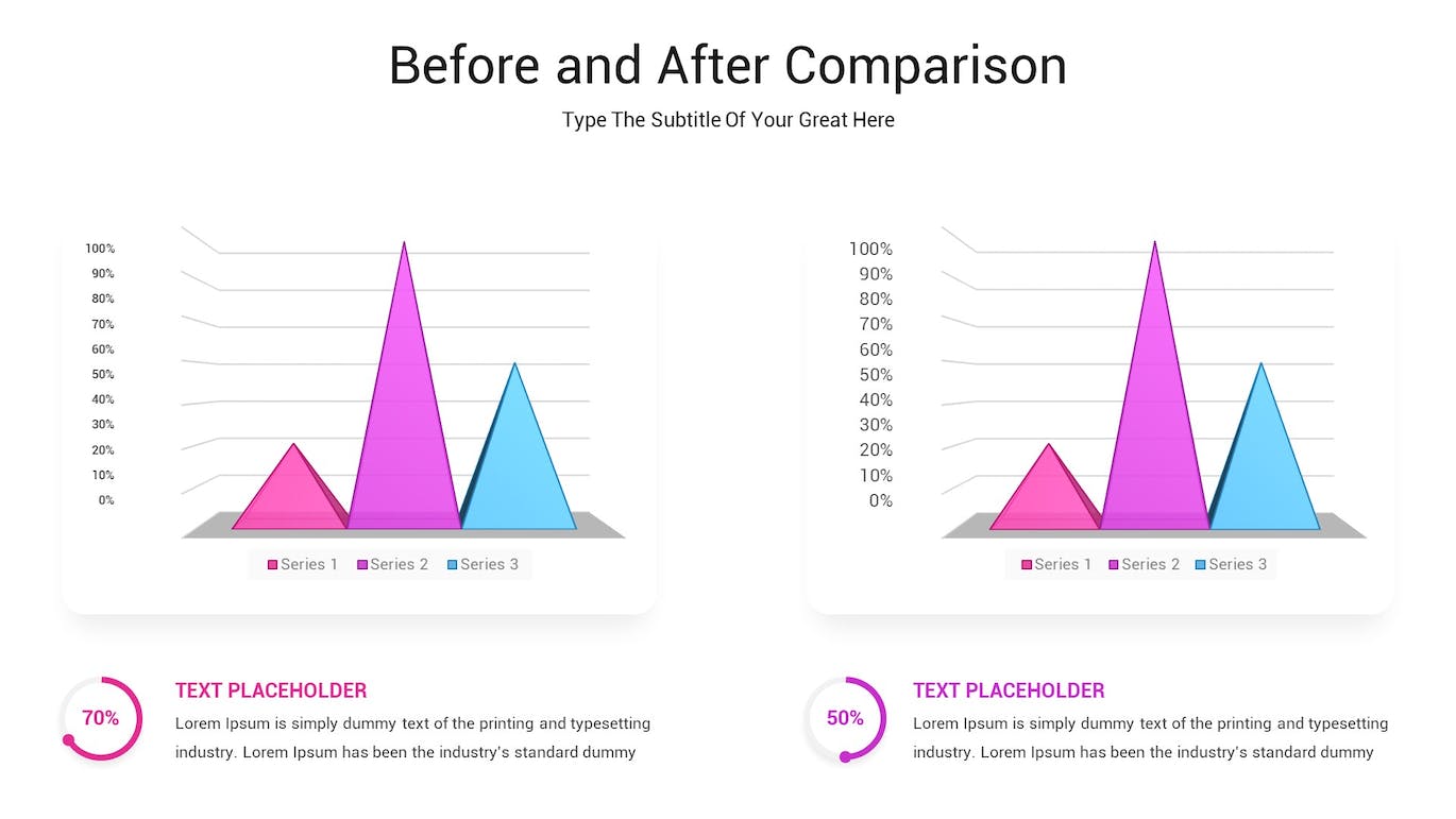 前后对比图表ppt模板 (PPTX)