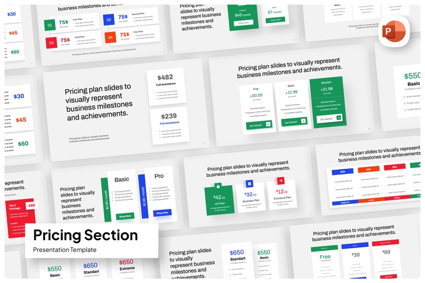 定价幻灯片PPT模版 (PPTX)