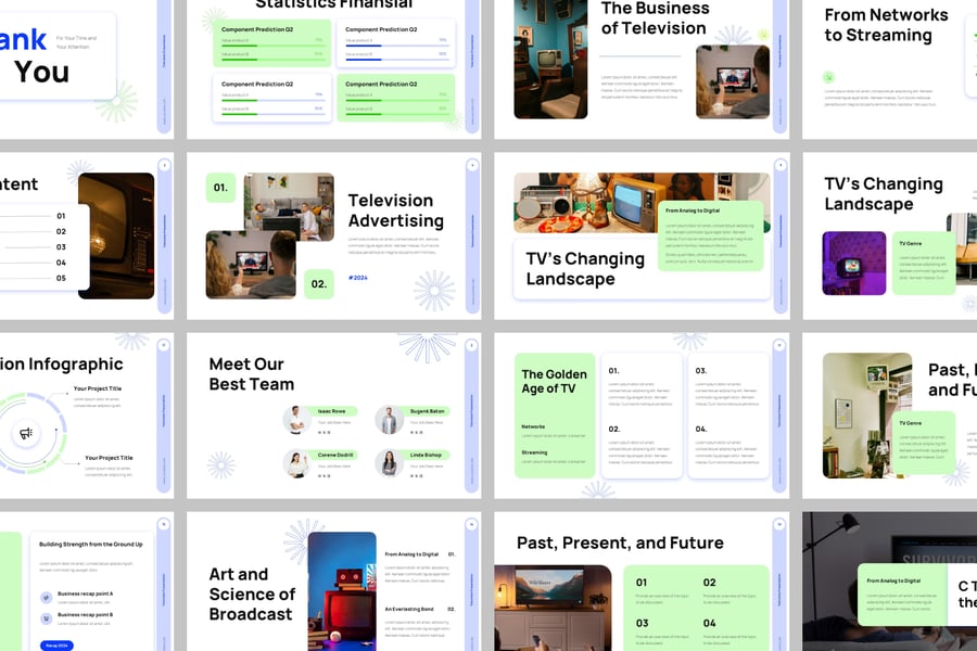 电视广播PPT模版 (PPTX)