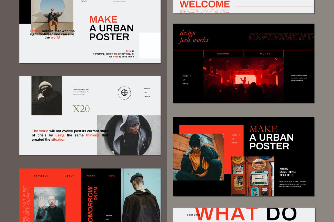 高端专业的高品质城市powerpoint幻灯片演示模板（pptx）