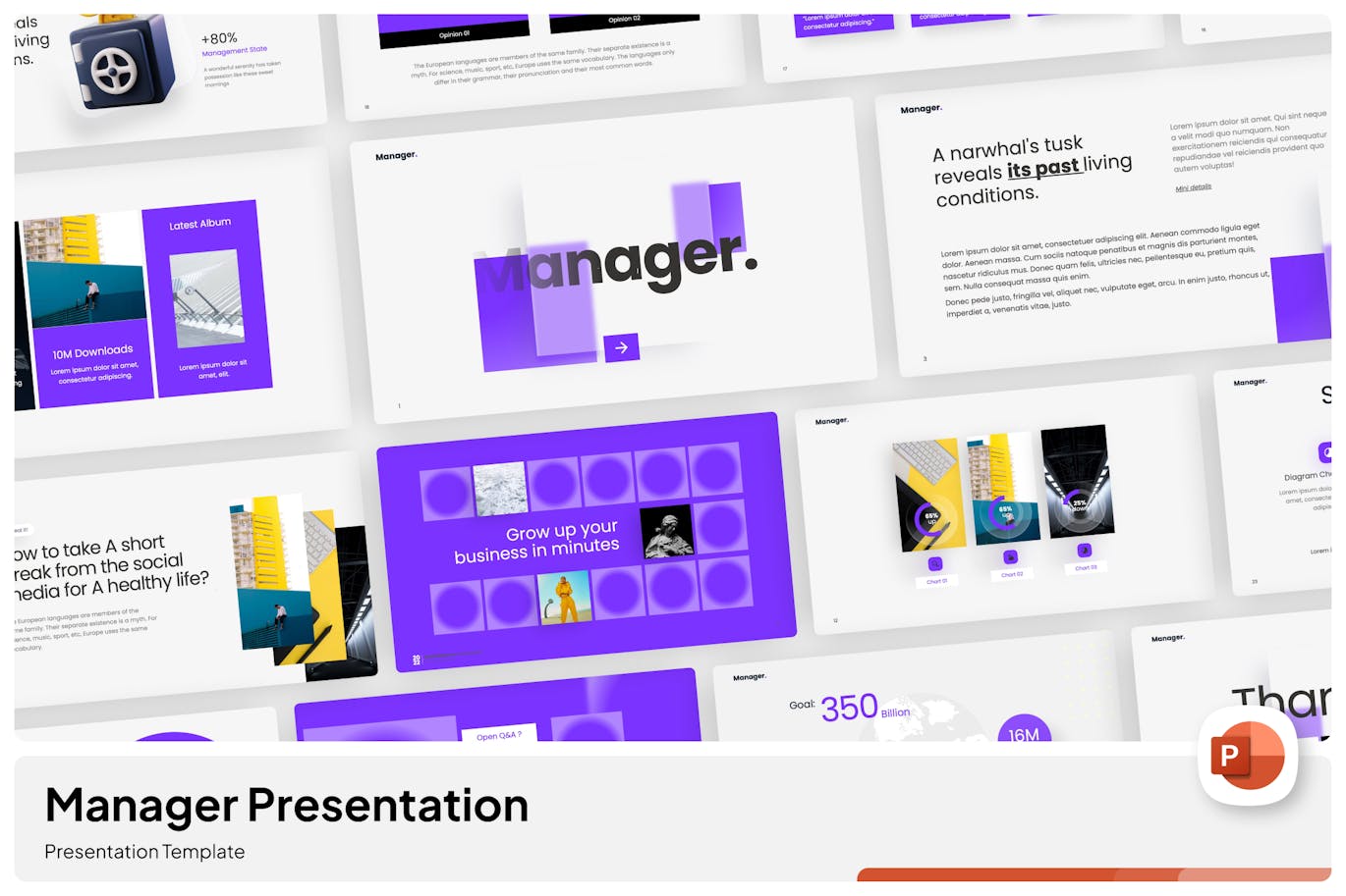 业务经理 PPT模版 (PPTX)