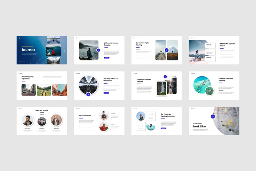 旅行目的地 PPT模板 (PPTX)