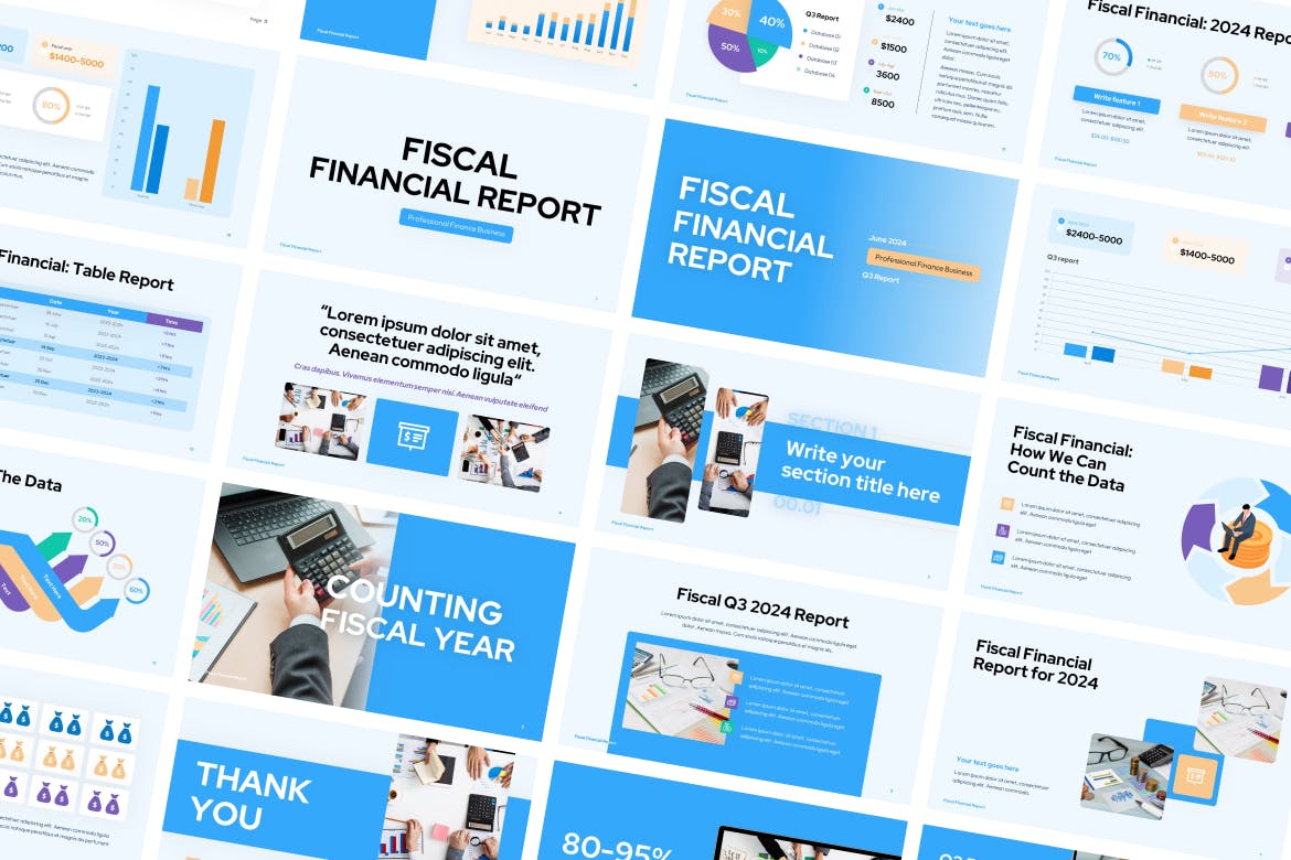 财务报告演示PPT模版 (PPTX)