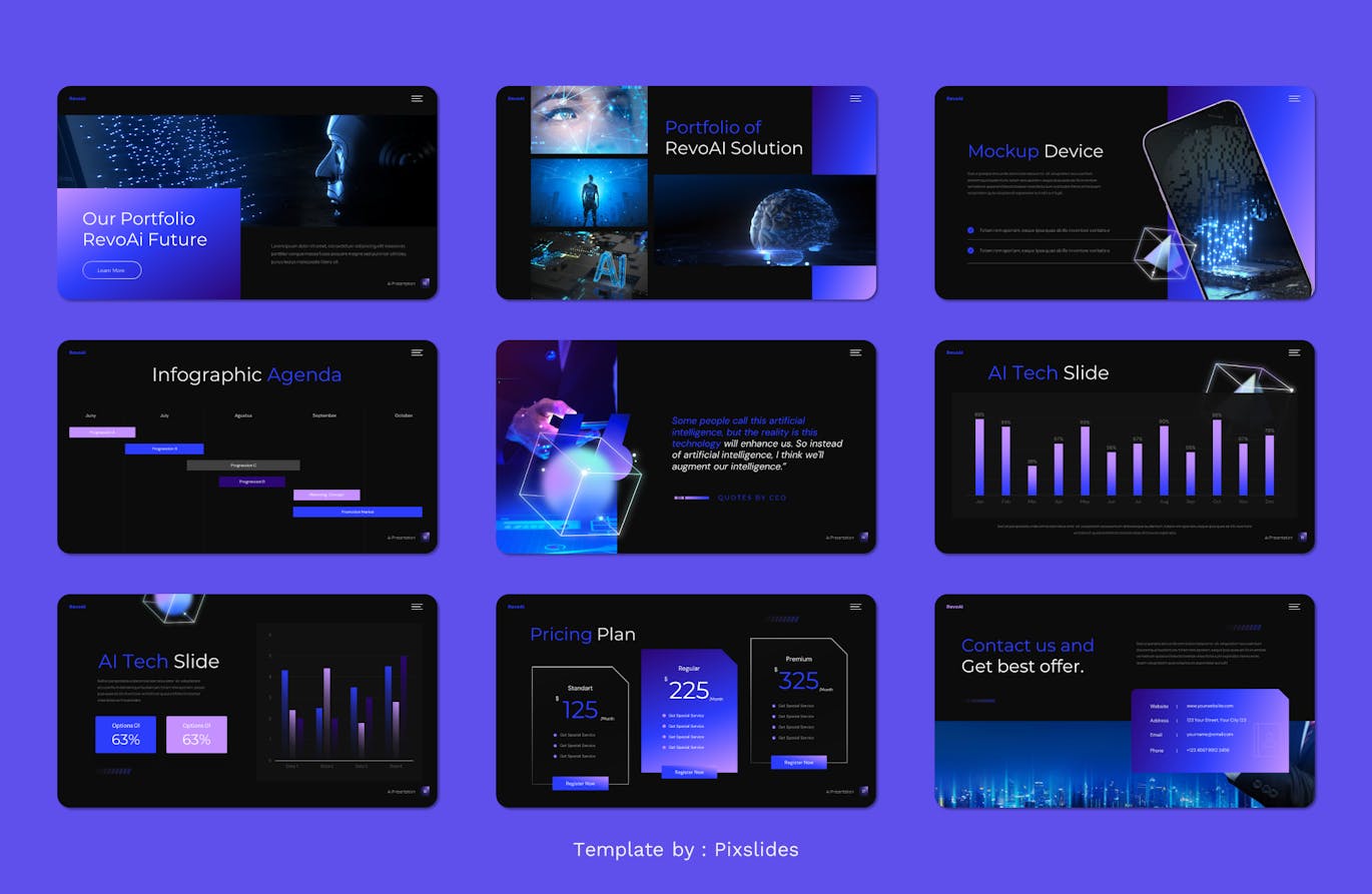 人工智能解决方案和技术PPT模版 (PPT,PPTX)