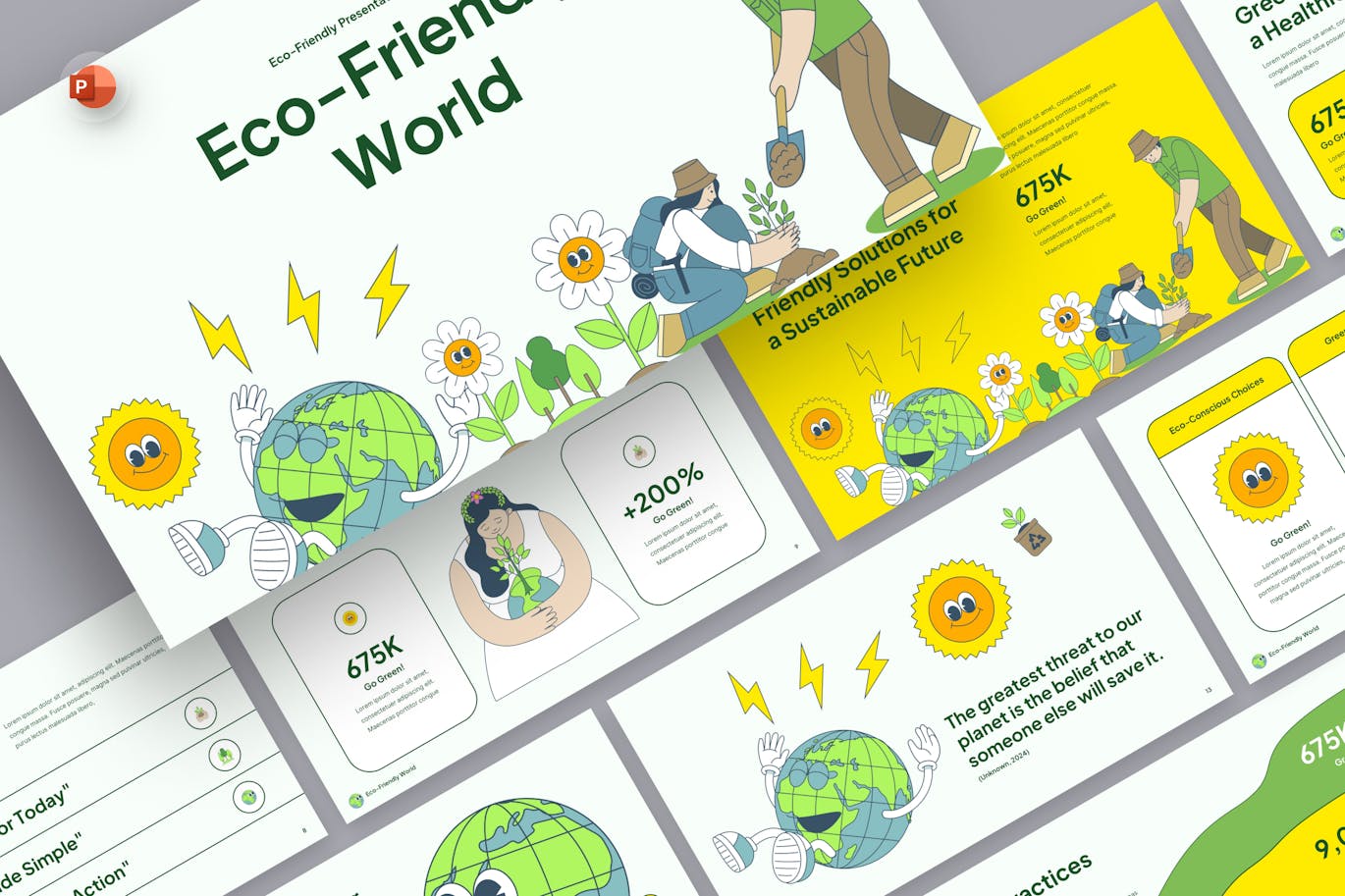 环保主题PPT模版 (PPTX)