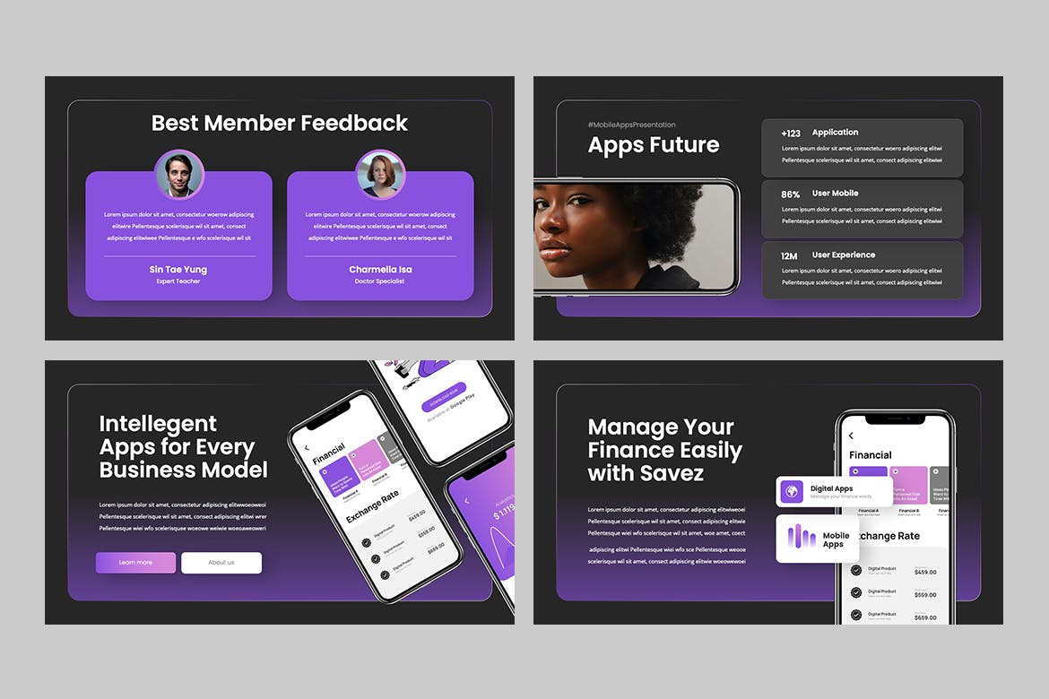 移动应用程序 PPT模板 (PPTX)