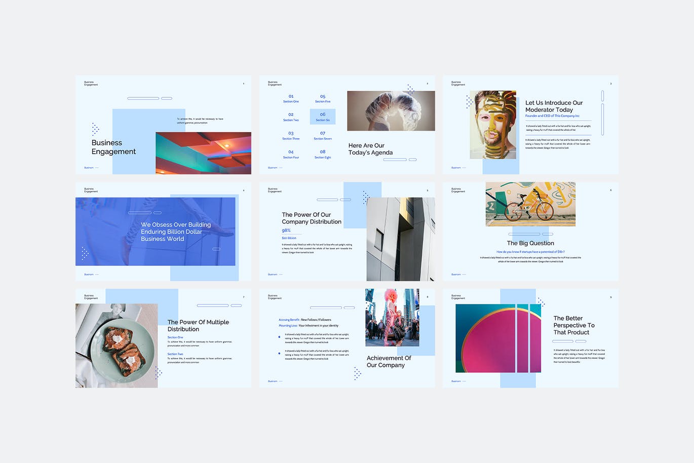 商务风格极简幻灯片模板[PPTX]