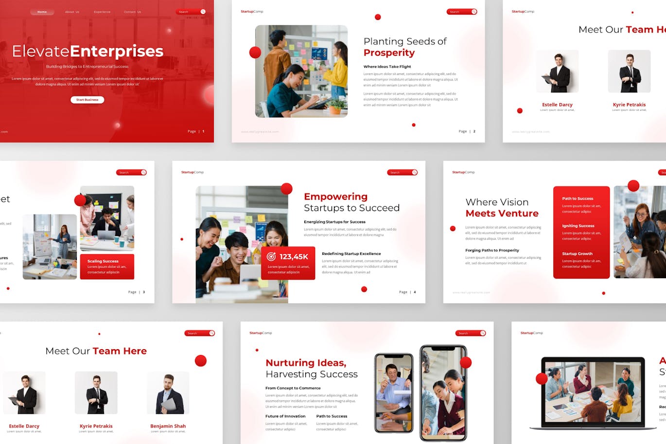 企业工作汇报/业务展示PPT模版 (PPTX)