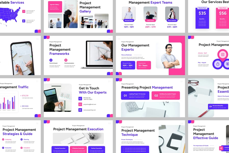 项目管理 PPT模板 (PPTX)