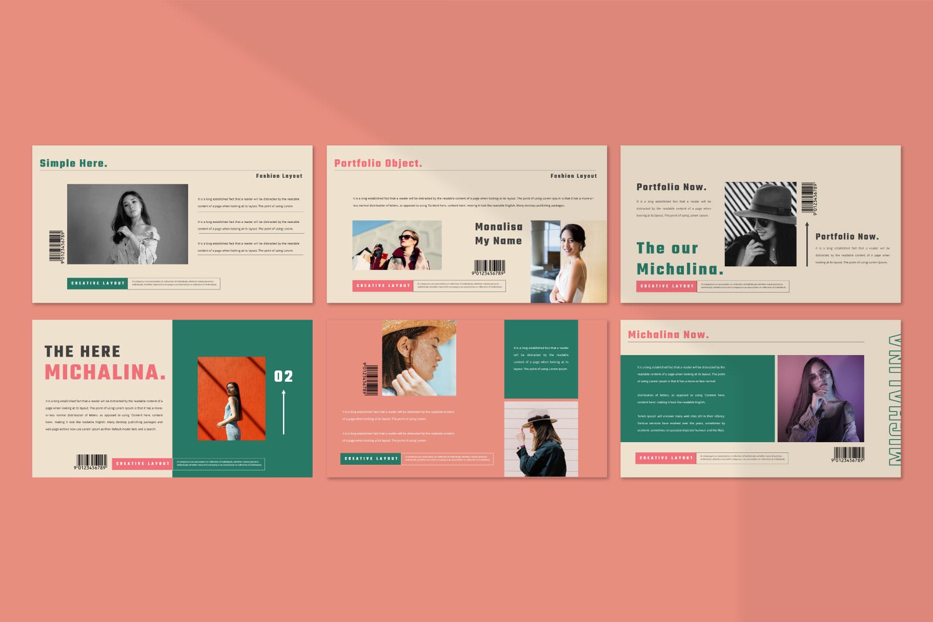 时尚个性的设计师PPT模板（PPTX）