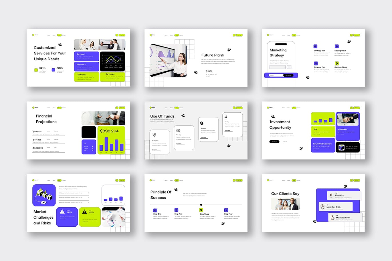 白紫色现代数字营销机构 PPT模版 (PPTX)