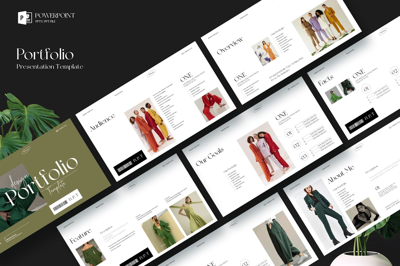 作品集演示模板 PPT模版 (PPTX)