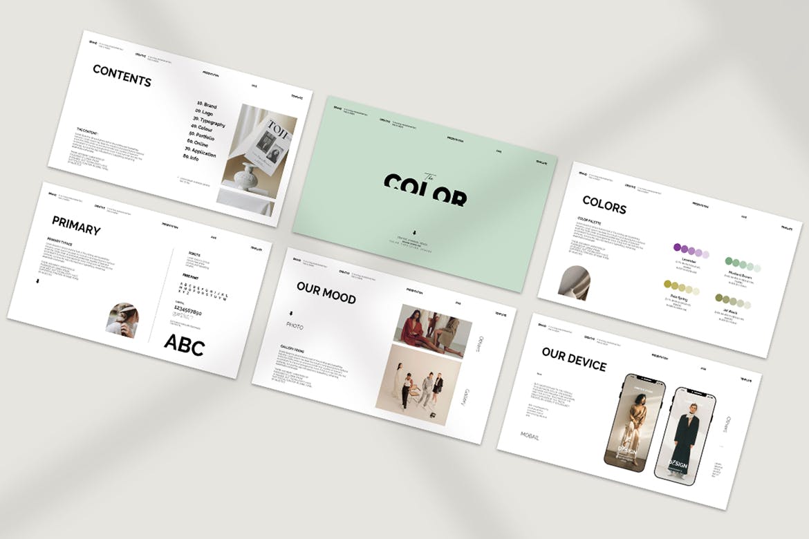 品牌指南演示模板PPT模板 (PPTX)