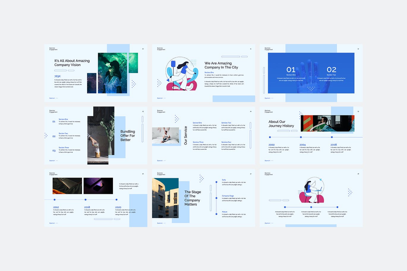 商务风格极简幻灯片模板[PPTX]