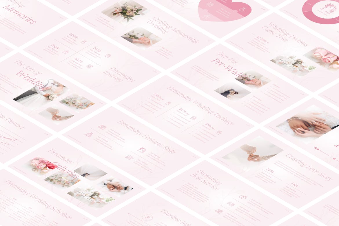 梦想日婚礼简报PPT模版 (PPTX)