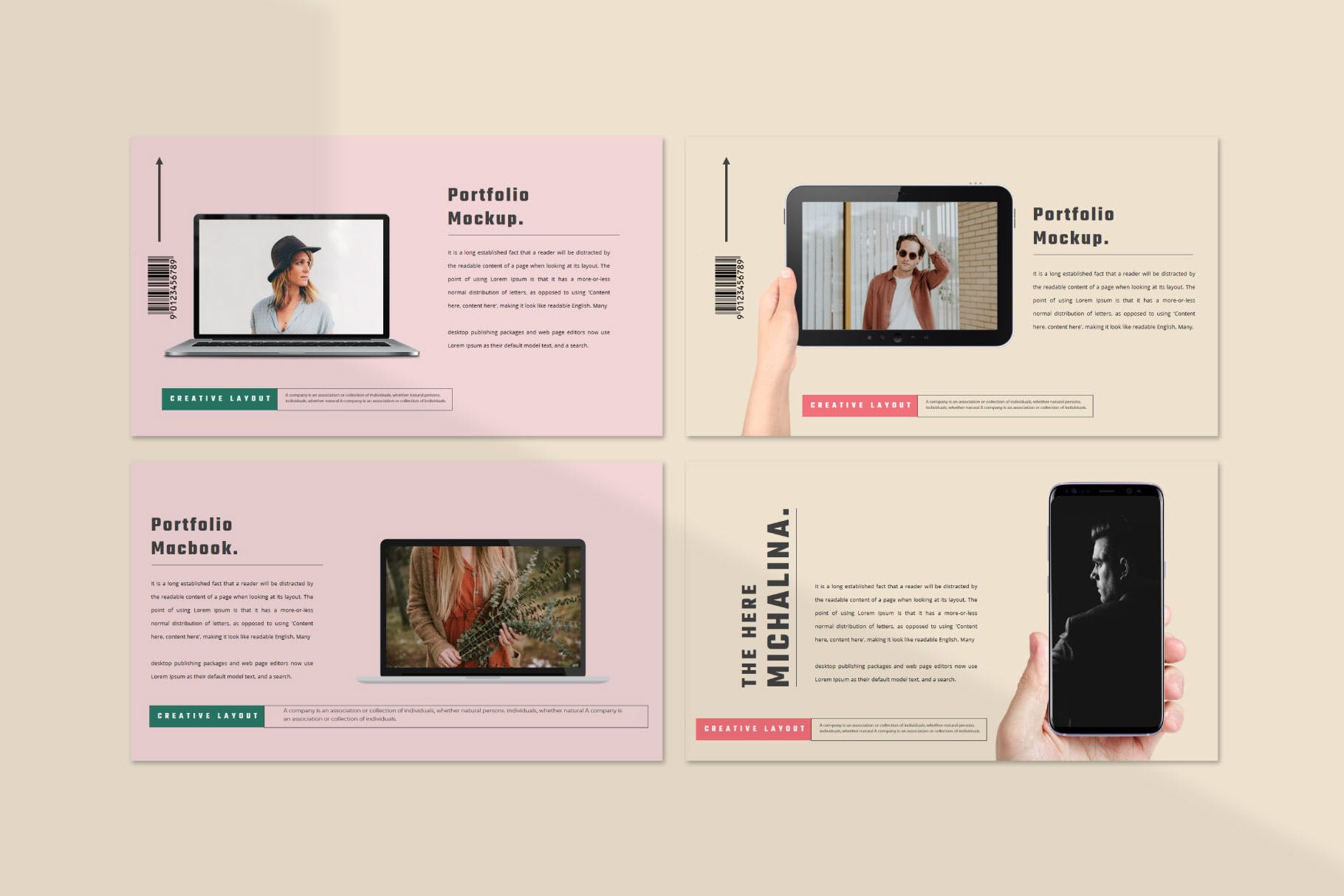 时尚个性的设计师PPT模板（PPTX）