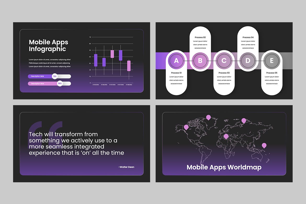 移动应用程序 PPT模板 (PPTX)